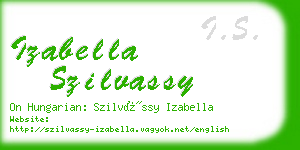 izabella szilvassy business card